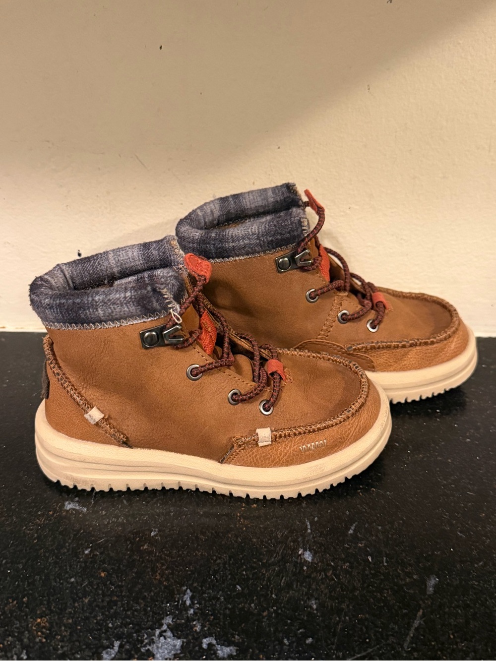 Hey Dude Bradley T Classic Cognac Toddler Boots Size C9 42140-21N Like New